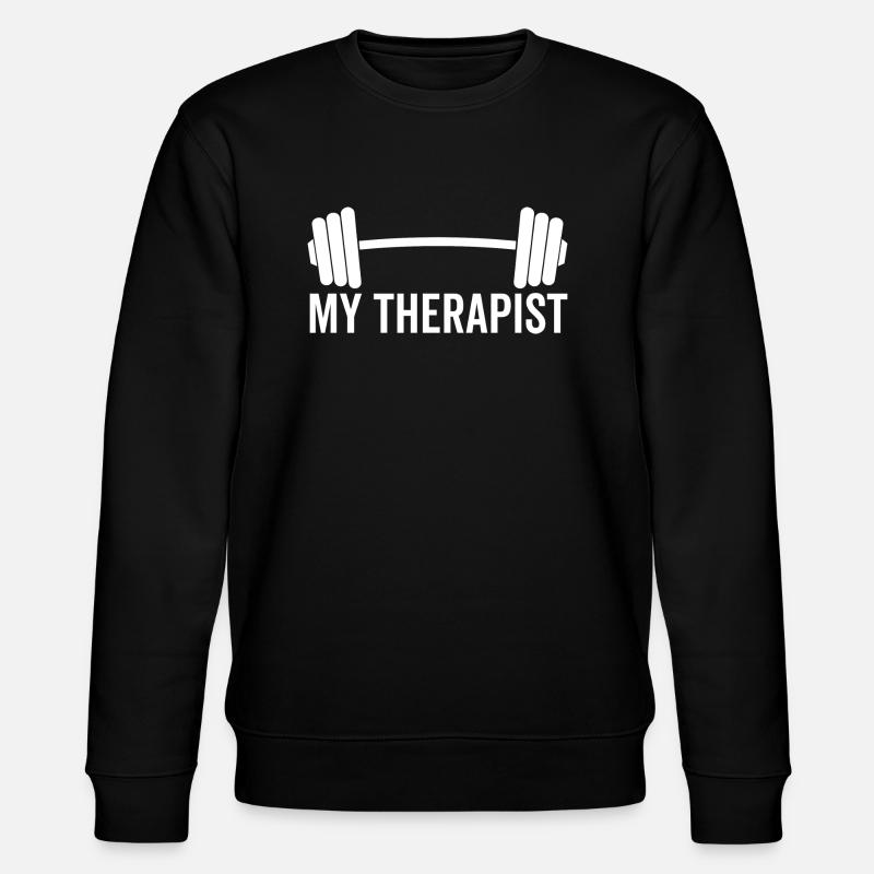 Langhantel Mein Therapeut - Stanley/Stella Unisex Bio-Sweatshirt CHANGER  - Schwarz