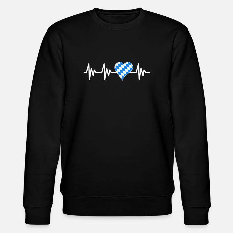 Bavière Heartbeat - Sweat bio CHANGER Stanley/Stella Unisexe - noir