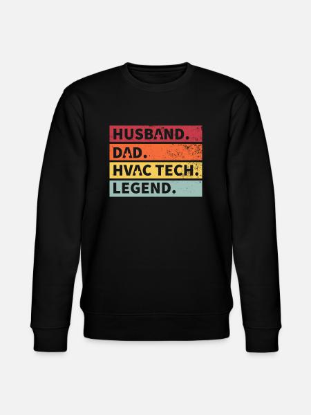 Husband Dad Legend Funny Gift - Stanley/Stella CHANGER Unisex Organic Sweatshirt - black