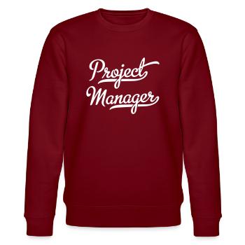 Project Manager - Stanley/Stella CHANGER Unisex Organic Sweatshirt - burgundy - Front - Nik (191cm) & Marisol (170cm)