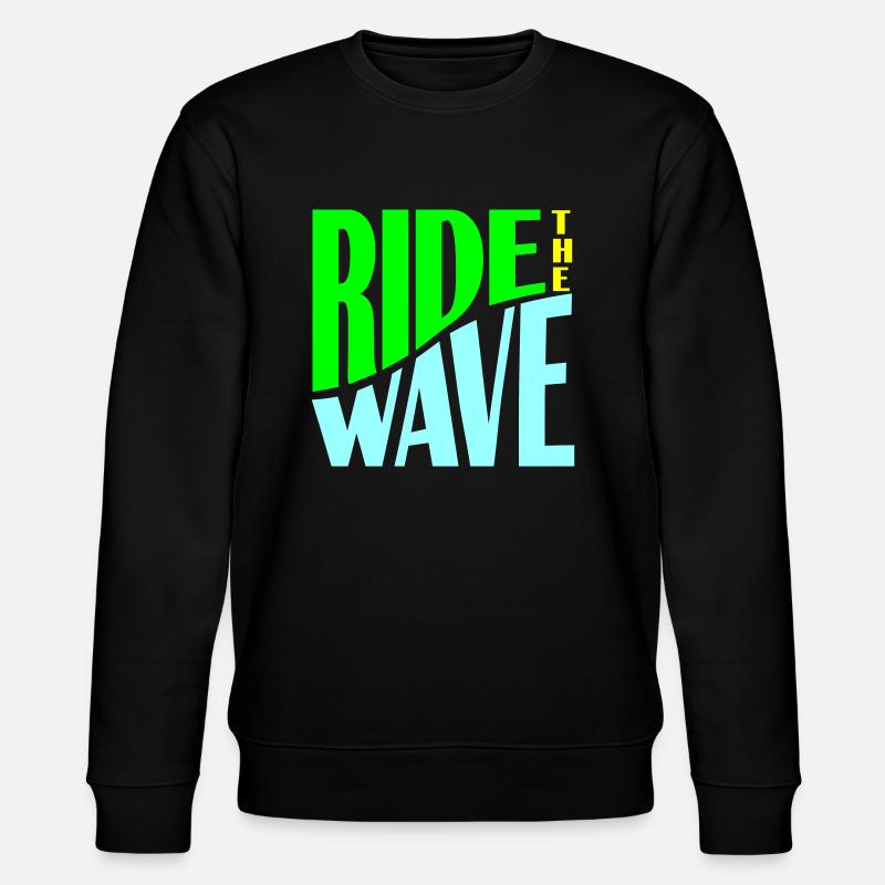 Ride the Wave plotter - Stanley/Stella Unisex Bio-Sweatshirt CHANGER  - Schwarz