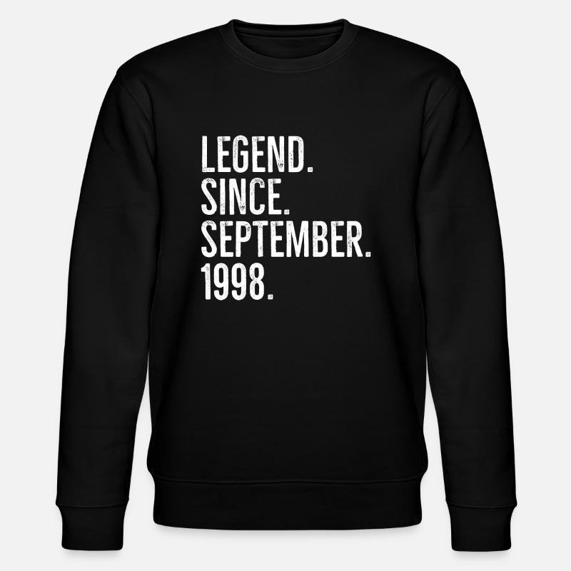 Legend Since September 1998 - Stanley/Stella CHANGER Unisex Organic Sweatshirt - black