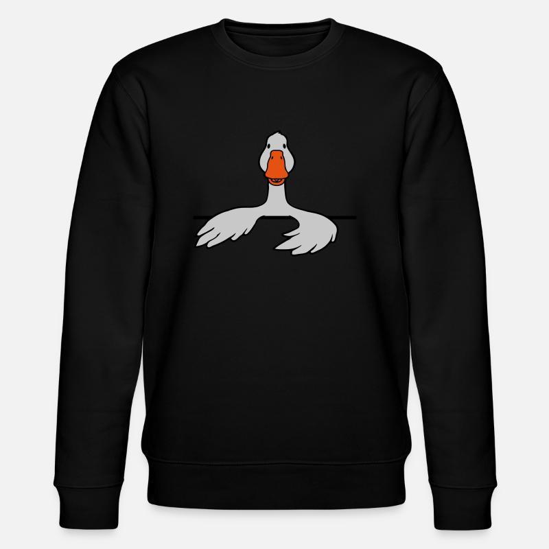 Hinter Mauer Gans Comic - Stanley/Stella Unisex Bio-Sweatshirt CHANGER  - Schwarz