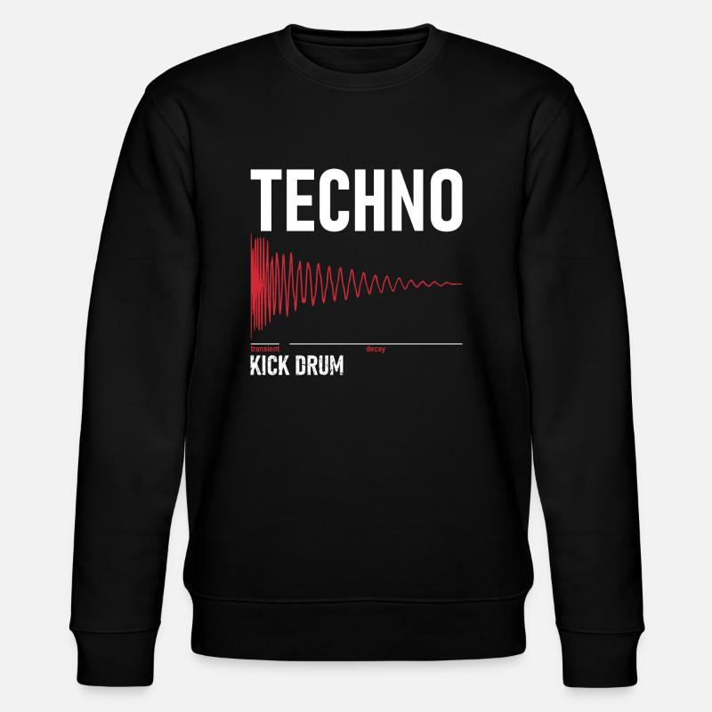 Techno - Kick Drum - Stanley/Stella Unisex Bio-Sweatshirt CHANGER - Schwarz