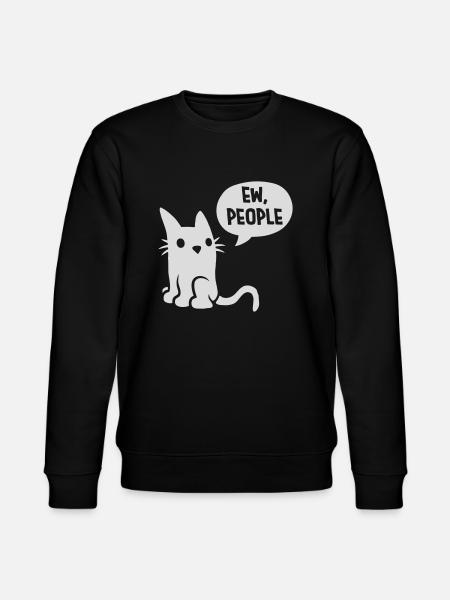 Comic cat ew people - Stanley/Stella CHANGER Unisex Organic Sweatshirt - black
