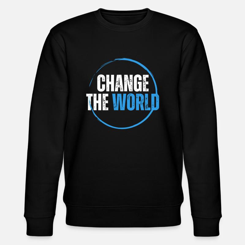 Die Welt verändern - Designmotivation - Stanley/Stella Unisex Bio-Sweatshirt CHANGER  - Schwarz