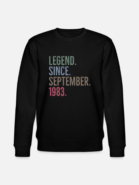 Legend Since September 1983 - Stanley/Stella CHANGER Unisex Organic Sweatshirt - black