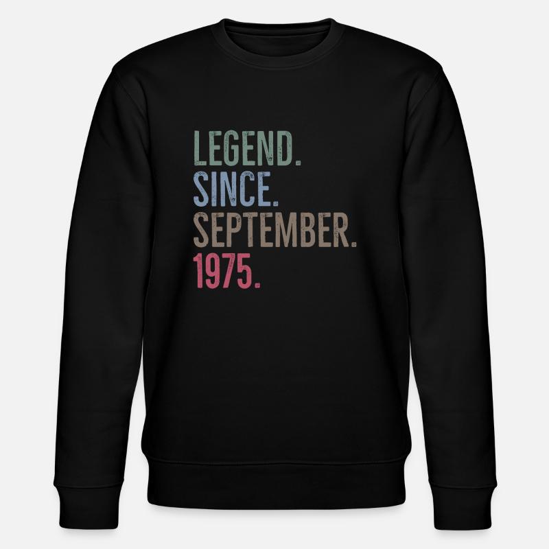 Légende depuis septembre 1975 - Sweat bio CHANGER Stanley/Stella Unisexe - noir