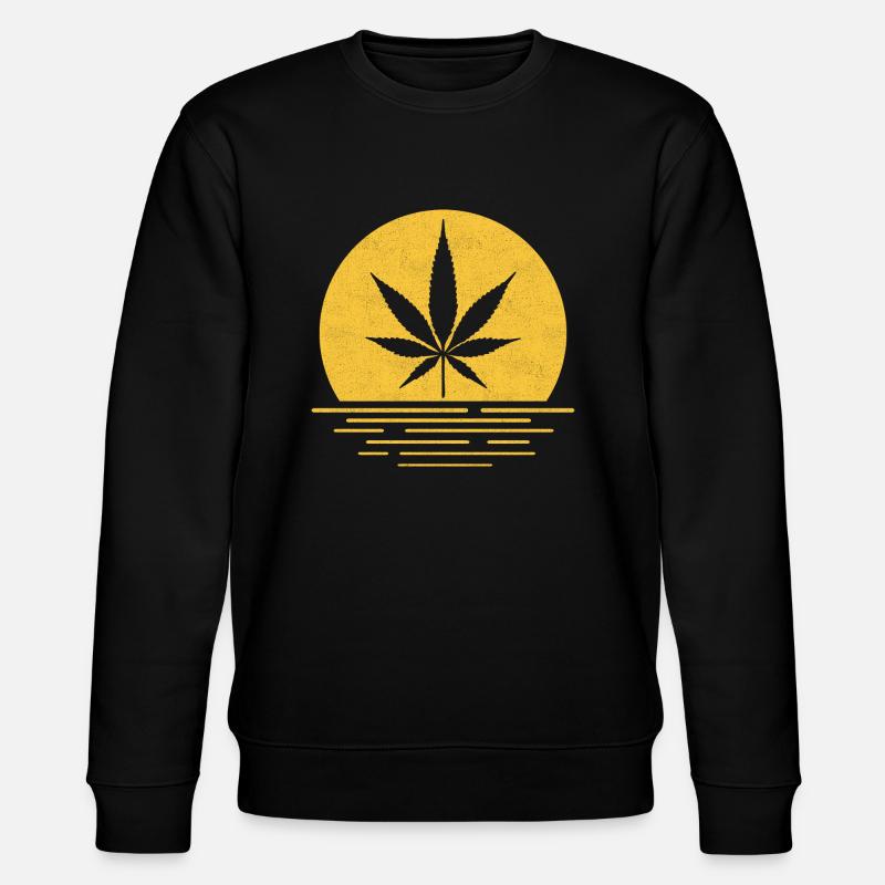 Feuille de chanvre - Sweat bio CHANGER Stanley/Stella Unisexe - noir