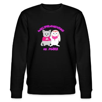 Zukunft ist pink - Stanley/Stella Unisex Bio-Sweatshirt CHANGER  - Schwarz - Vorne - Nik (191cm) & Marisol (170cm)