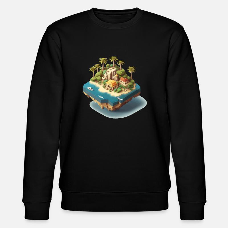Cadeau 3D de l’île - Sweat bio CHANGER Stanley/Stella Unisexe - noir