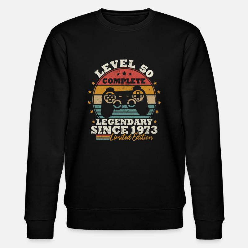 Level 50 unlocked - Stanley/Stella CHANGER Unisex Organic Sweatshirt - black