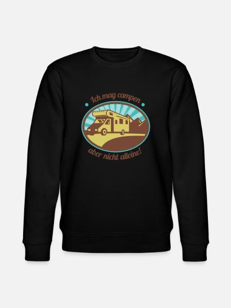 Ich mag Campen, aber nicht Alleine - Stanley/Stella Unisex Bio-Sweatshirt CHANGER - Schwarz
