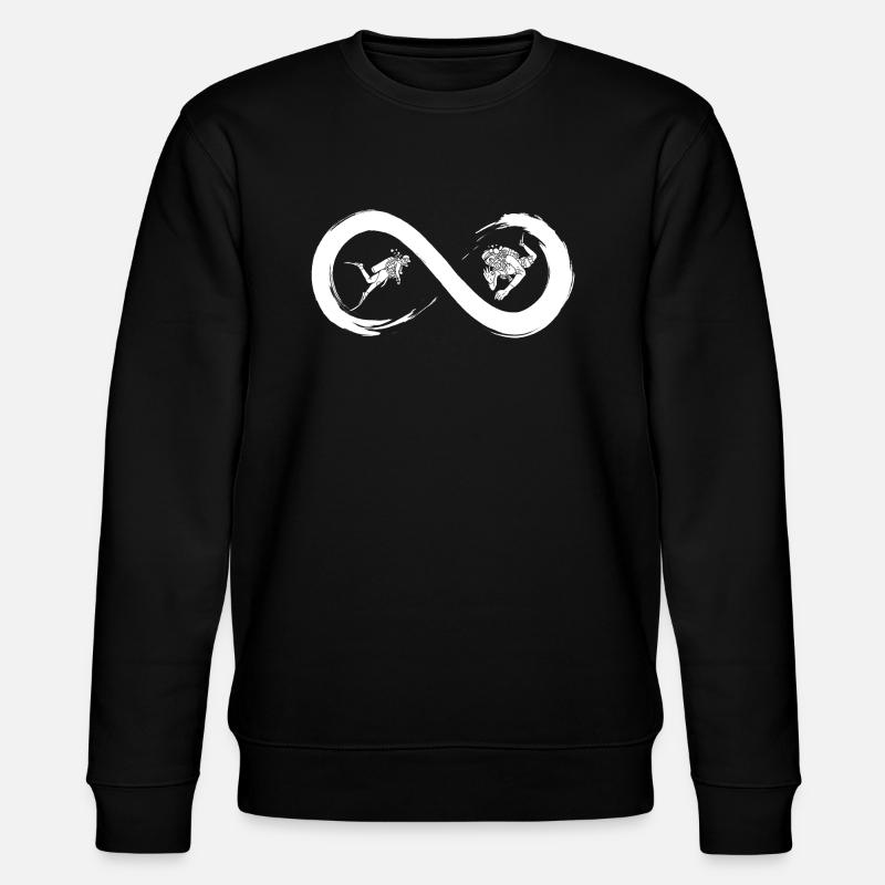 Tauchen bis ins Unendliche - Stanley/Stella Unisex Bio-Sweatshirt CHANGER  - Schwarz