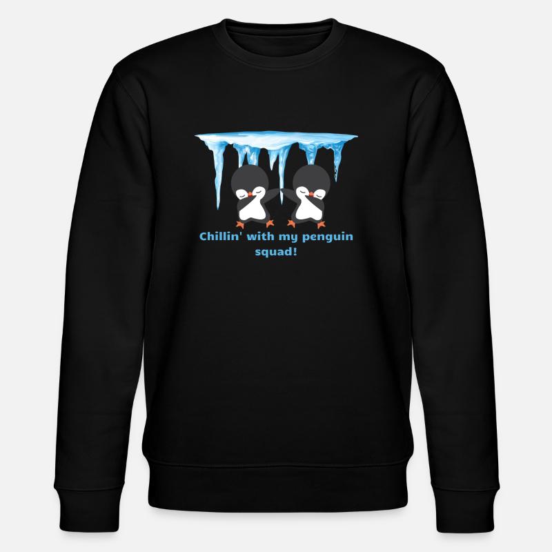Pinguin-Mannschaft - Stanley/Stella Unisex Bio-Sweatshirt CHANGER  - Schwarz