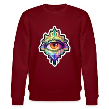 Third Eye - Stanley/Stella CHANGER Unisex Organic Sweatshirt - burgundy - Front - Nik (191cm) & Marisol (170cm)