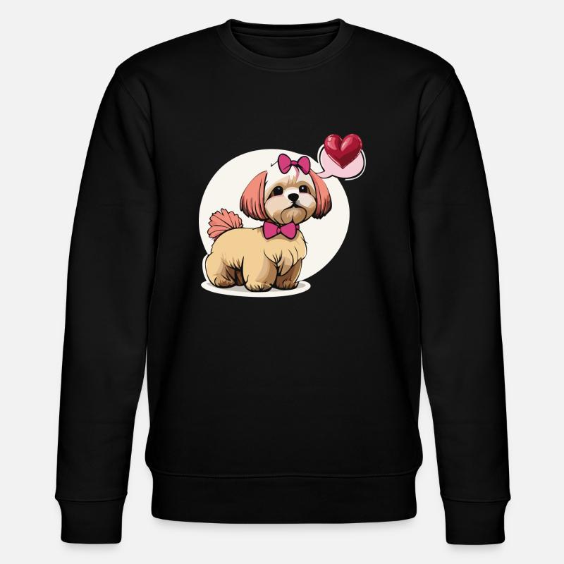 Maltesermädchen Love - Stanley/Stella Unisex Bio-Sweatshirt CHANGER - Schwarz