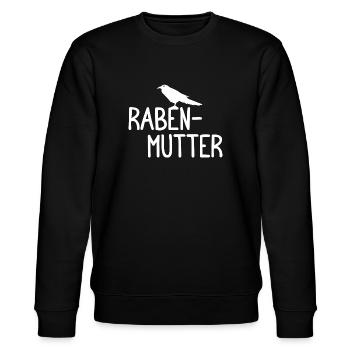 Rabenmutter Rabe Mutter Mama Mami - Stanley/Stella Unisex Bio-Sweatshirt CHANGER  - Schwarz - Vorne - Nik (191cm) & Marisol (170cm)