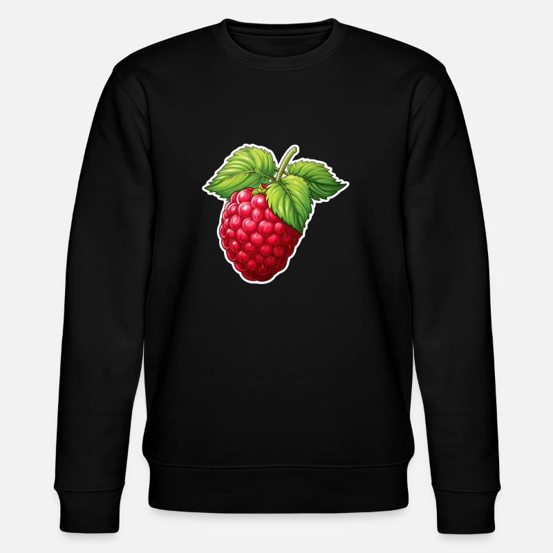 Raspberry Big Fruit - Stanley/Stella CHANGER Unisex Organic Sweatshirt - black