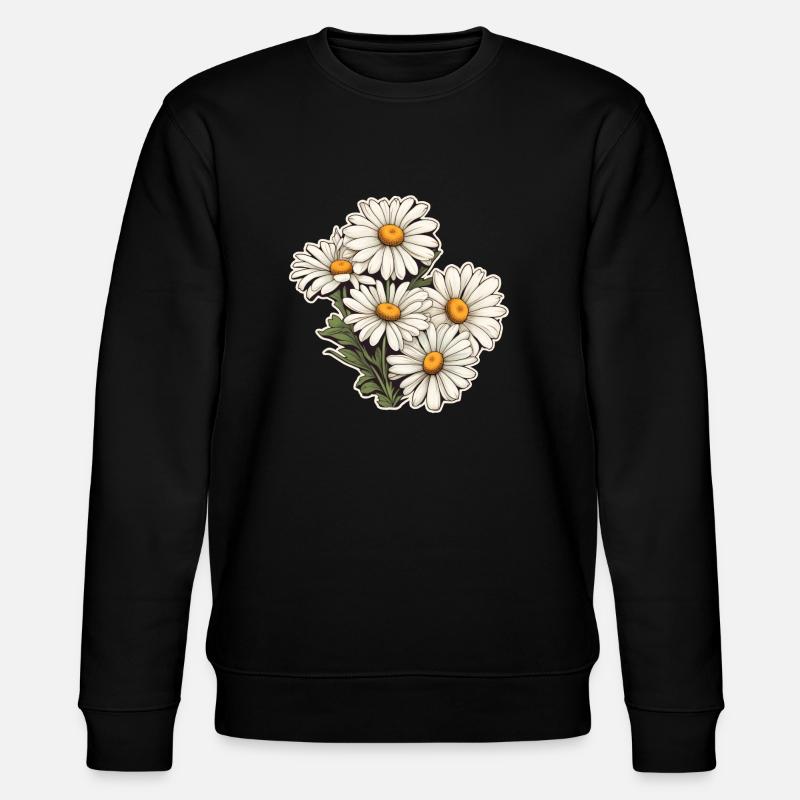 Marguerites 5 fleurs - Sweat bio CHANGER Stanley/Stella Unisexe - noir
