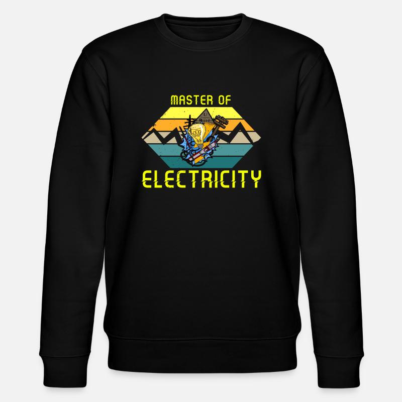 Master of electricity Elektriker Lichttechniker - Stanley/Stella Unisex Bio-Sweatshirt CHANGER  - Schwarz