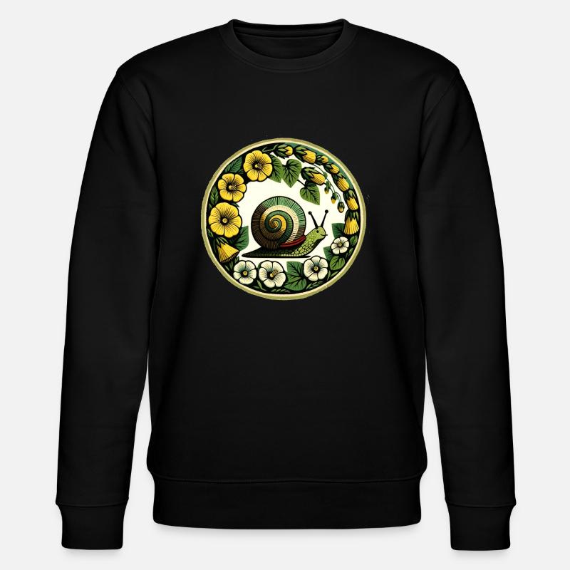 Retro-Schnecke - Stanley/Stella Unisex Bio-Sweatshirt CHANGER  - Schwarz
