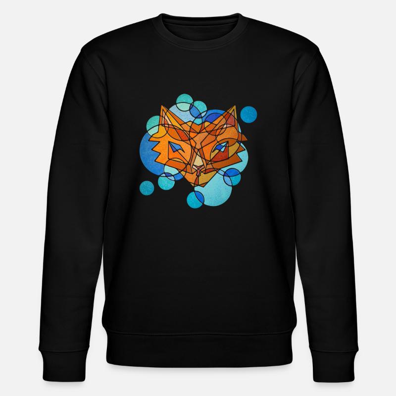 Fuchs Geometrie - Stanley/Stella Unisex Bio-Sweatshirt CHANGER  - Schwarz