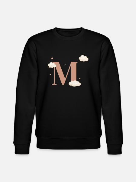 Letter m clouds stars - Stanley/Stella CHANGER Unisex Organic Sweatshirt - black