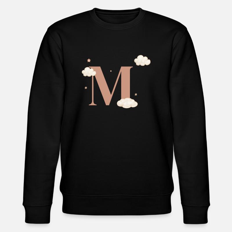 Letter m clouds stars - Stanley/Stella CHANGER Unisex Organic Sweatshirt - black