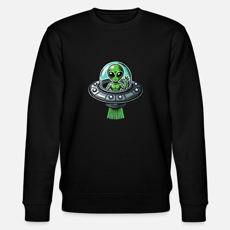 ufo alien - Stanley/Stella Unisex Bio-Sweatshirt CHANGER  - Schwarz