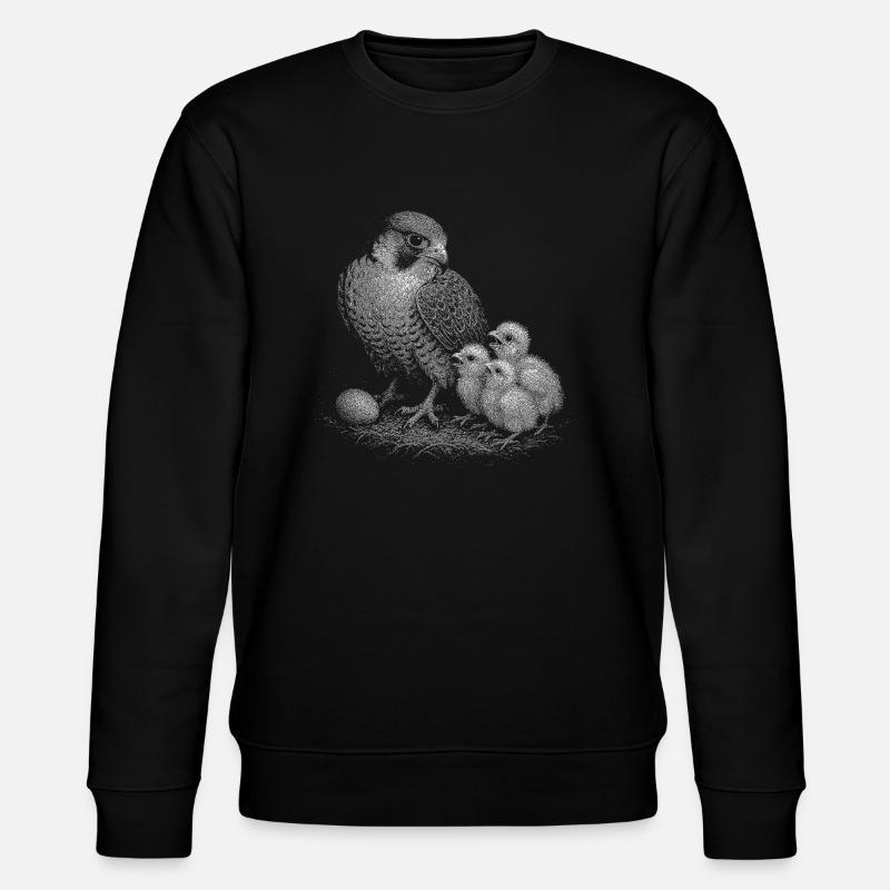 Wanderfalke - Stanley/Stella Unisex Bio-Sweatshirt CHANGER  - Schwarz
