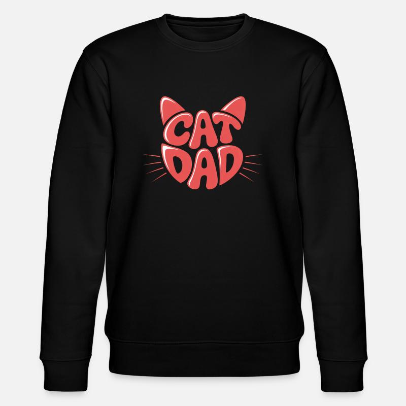 Katze Papa - Stanley/Stella Unisex Bio-Sweatshirt CHANGER  - Schwarz
