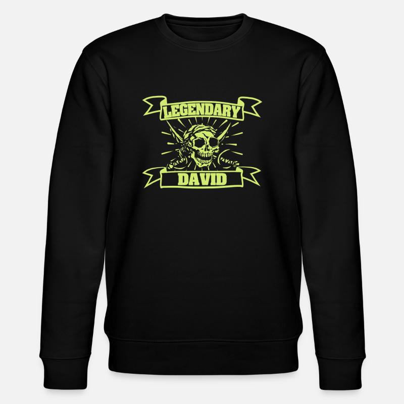 Gift for David - Stanley/Stella CHANGER Unisex Organic Sweatshirt - black