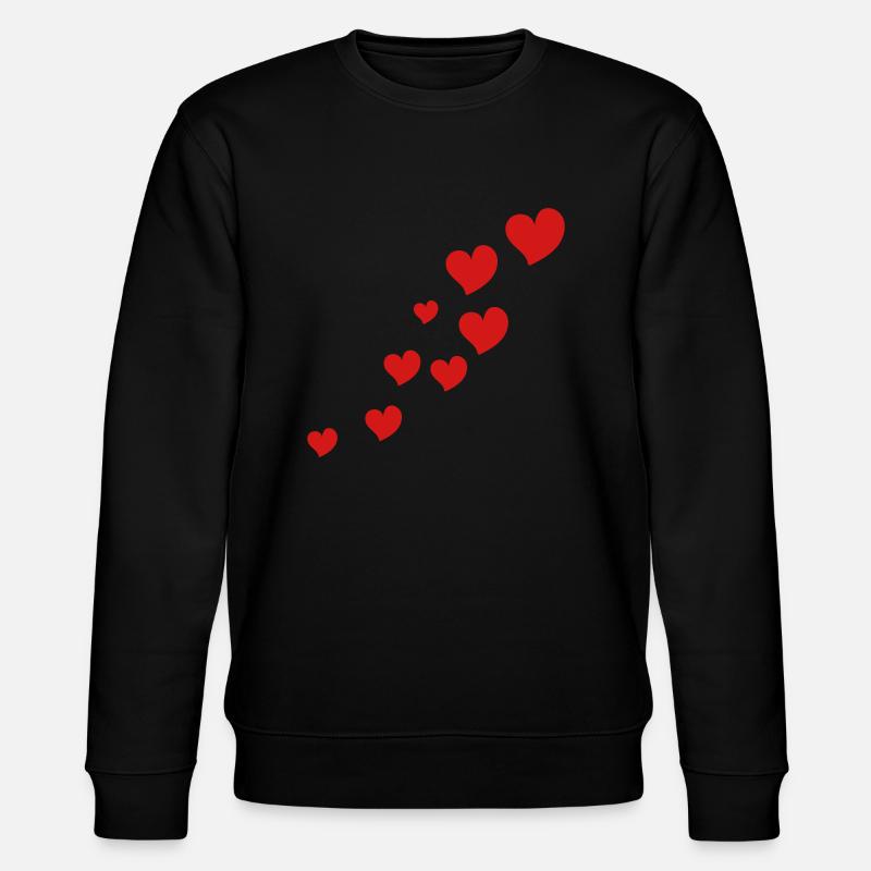 rising hearts - Stanley/Stella Unisex Bio-Sweatshirt CHANGER  - Schwarz