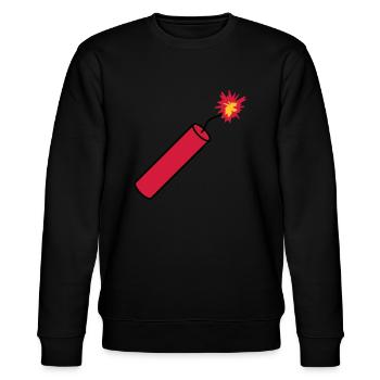 rod tnt dynamite explode explosion blast - Stanley/Stella CHANGER Unisex Organic Sweatshirt - black - Front - Nik (191cm) & Marisol (170cm)