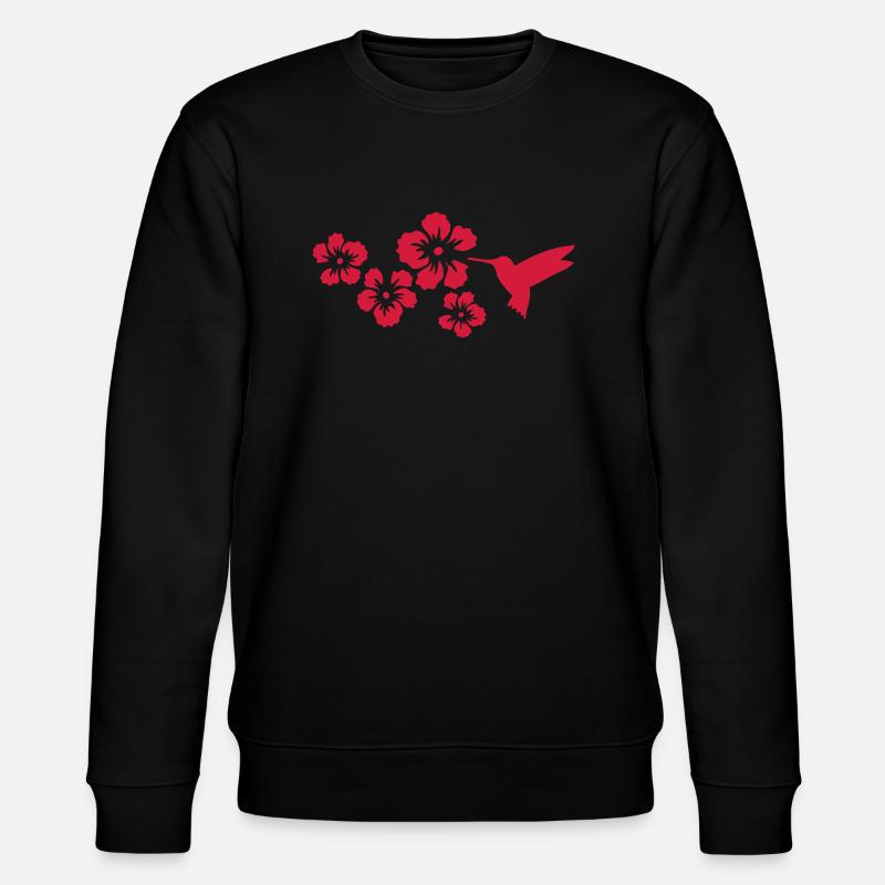 colibri fleurs d'hibiscus - Sweat bio CHANGER Stanley/Stella Unisexe - noir