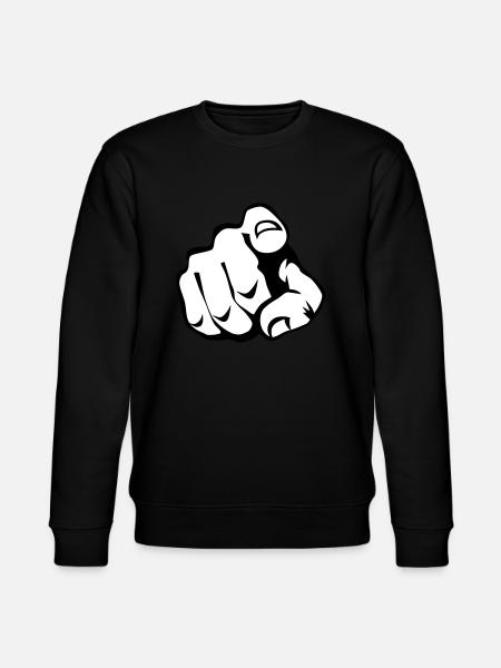 60 Zeigefinger - Stanley/Stella Unisex Bio-Sweatshirt CHANGER  - Schwarz