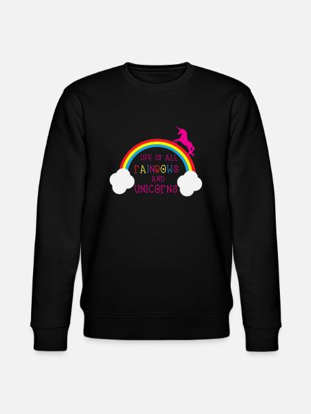 Rainbows & Unicorns - Stanley/Stella CHANGER Unisex Organic Sweatshirt - black