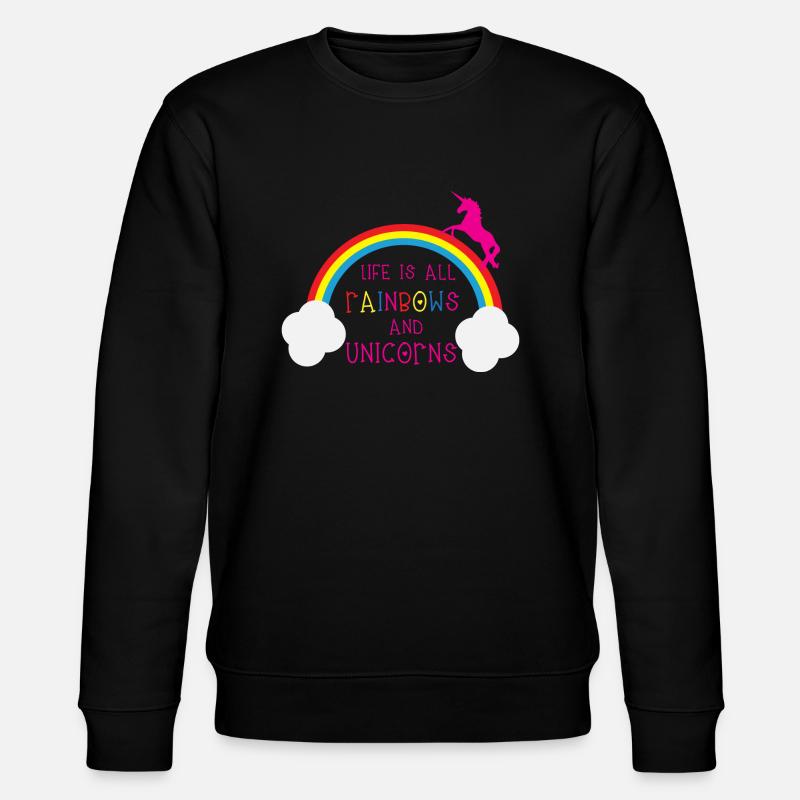 Rainbows & Unicorns - Sweat bio CHANGER Stanley/Stella Unisexe - noir