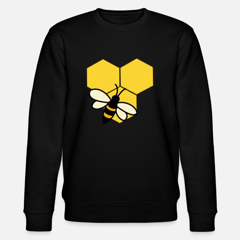 Abeille sur un nid d'abeille - Sweat bio CHANGER Stanley/Stella Unisexe - noir