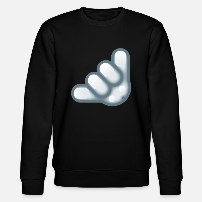 Smiley Hand Signal - Stanley/Stella Unisex Bio-Sweatshirt CHANGER  - Schwarz