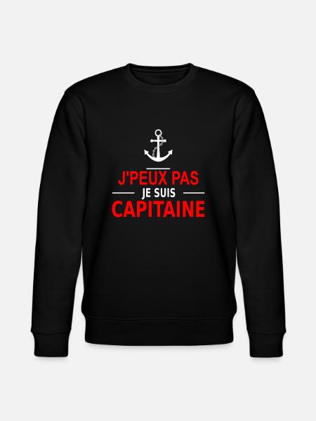 j'peux pas je suis capitaine - Stanley/Stella CHANGER Unisex Organic Sweatshirt - black