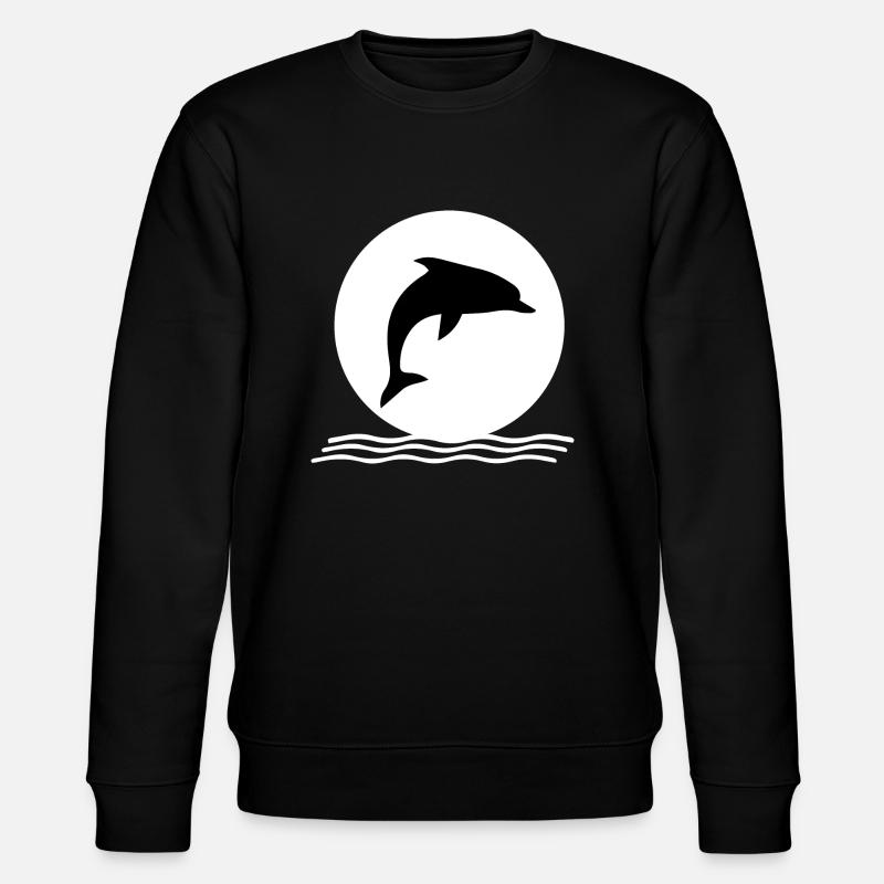 Dolphin dolphins - Stanley/Stella CHANGER Unisex Organic Sweatshirt - black