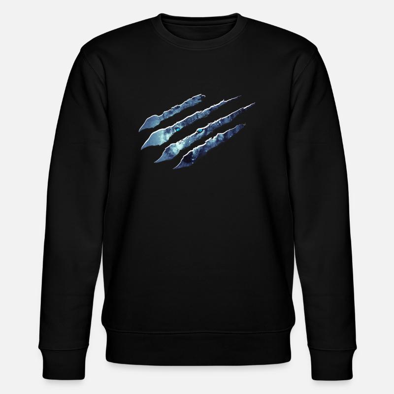 Wolf Scratch Marks Claws Wild - Stanley/Stella CHANGER Unisex Organic Sweatshirt - black