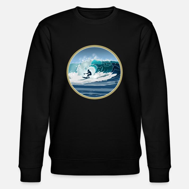 Big Wave SUP Surfer - Stanley/Stella Unisex Bio-Sweatshirt CHANGER  - Schwarz
