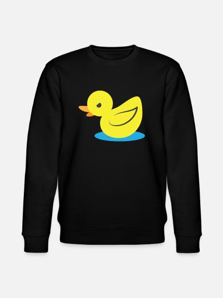 Little angry yellow duck - Stanley/Stella CHANGER Unisex Organic Sweatshirt - black
