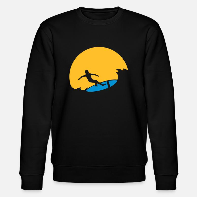 Surfeur Sun Wave - Sweat bio CHANGER Stanley/Stella Unisexe - noir