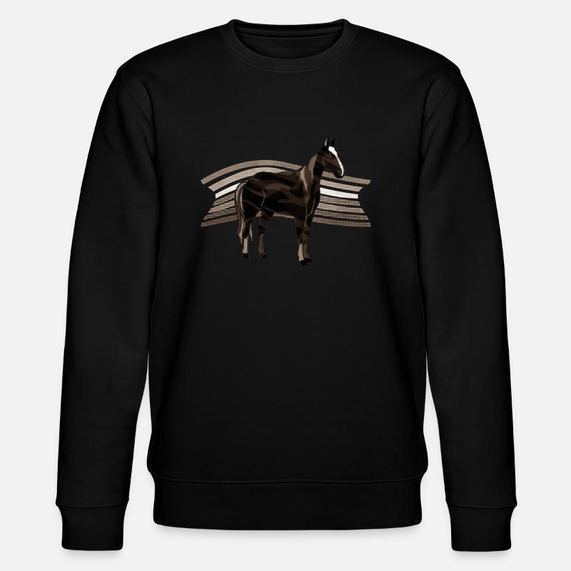 Pferd - Stanley/Stella Unisex Bio-Sweatshirt CHANGER  - Schwarz
