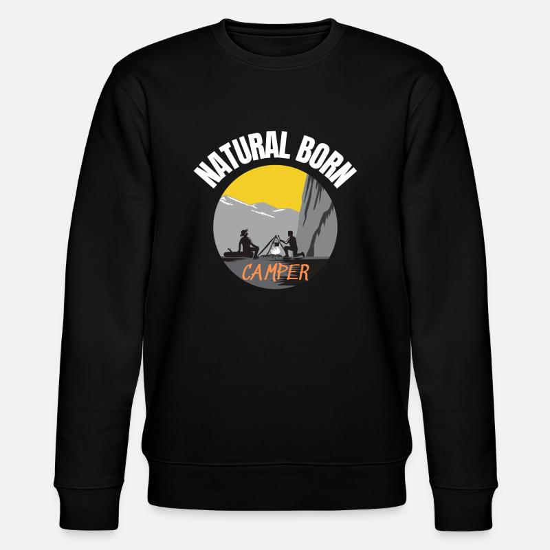 Natural born camper - Stanley/Stella CHANGER Unisex Organic Sweatshirt - black