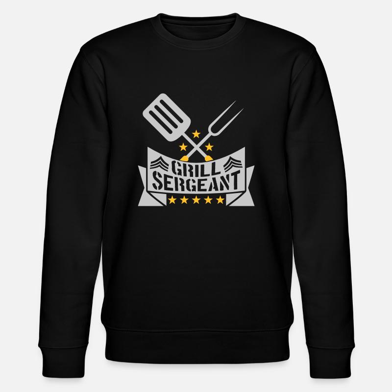 Grill Sergeant Barbecue Grillfest - Stanley/Stella Unisex Bio-Sweatshirt CHANGER  - Schwarz